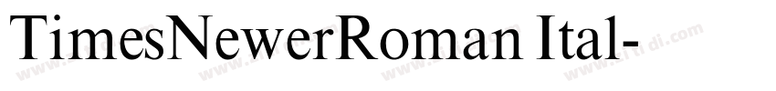 TimesNewerRoman Ital字体转换